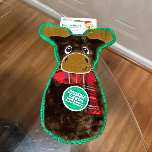 Outward Hound Holiday INVINCIBLE MOOSE Dog Toy - Picture 4 of 6